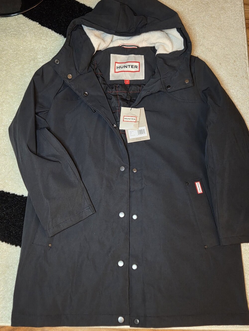 WOMEN'S BLACK HUNTER ' BILLIE' HOODED RAINCOAT